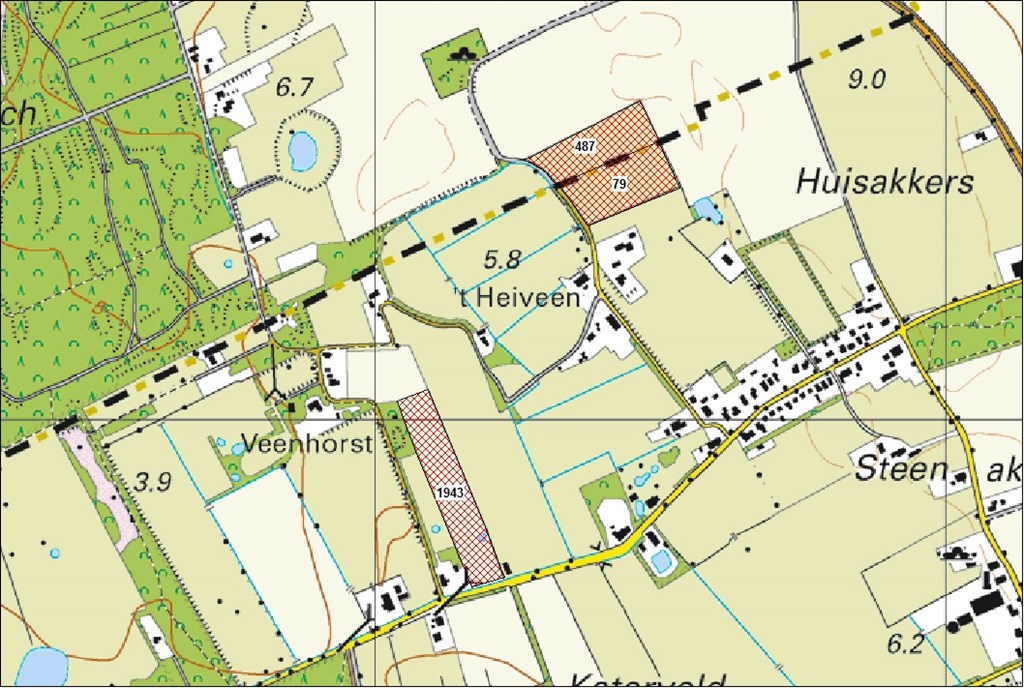 Te koop: 5.21.60 ha landbouwgrond tinge met nummers